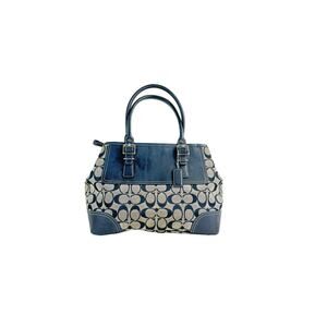 Y2K Era Coach Shoulder Bag Iconic Black and Gray Monogram Print Purse